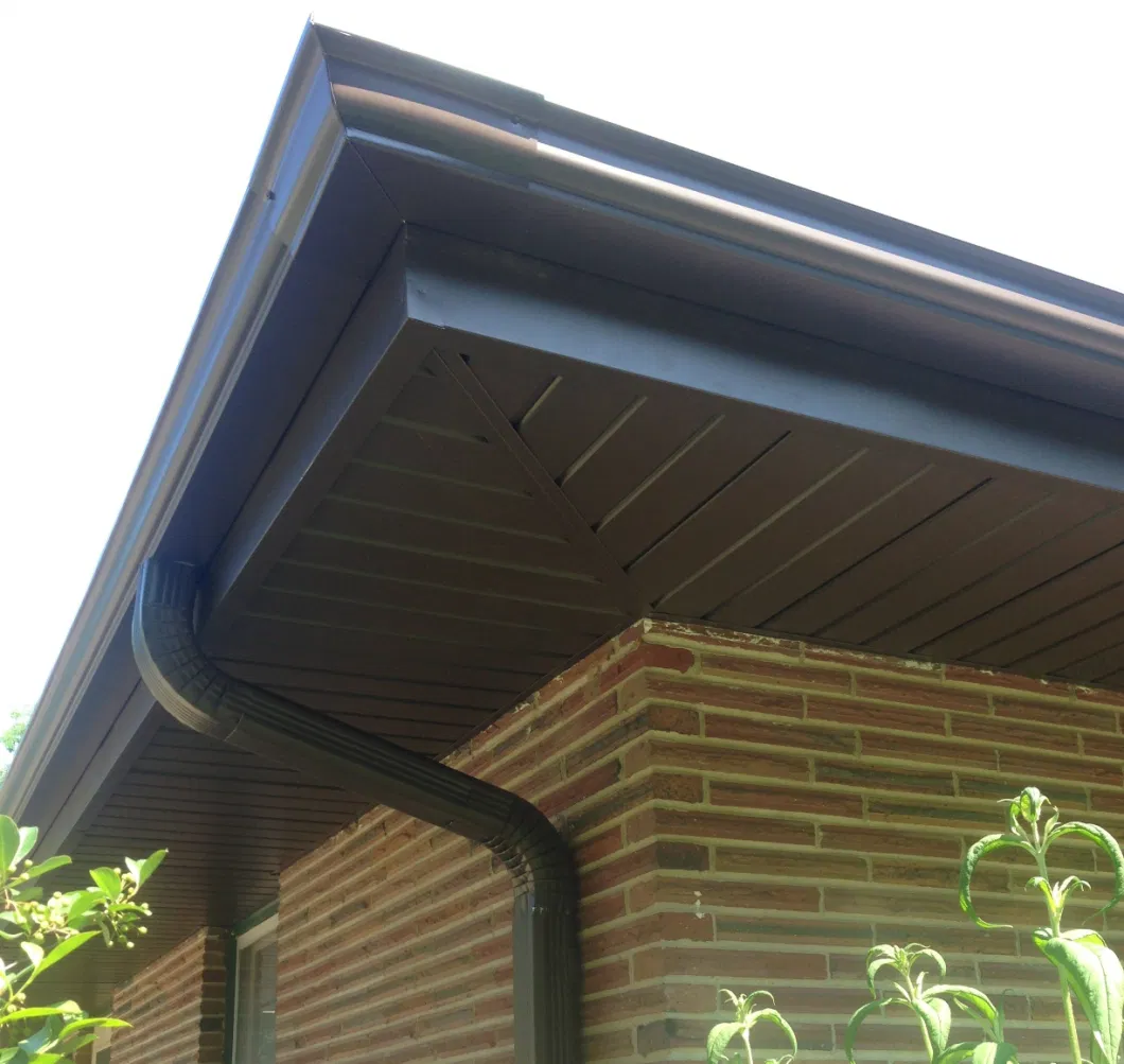 PVC Soffit Wooden Color Eave Panel for Outdoor Usage